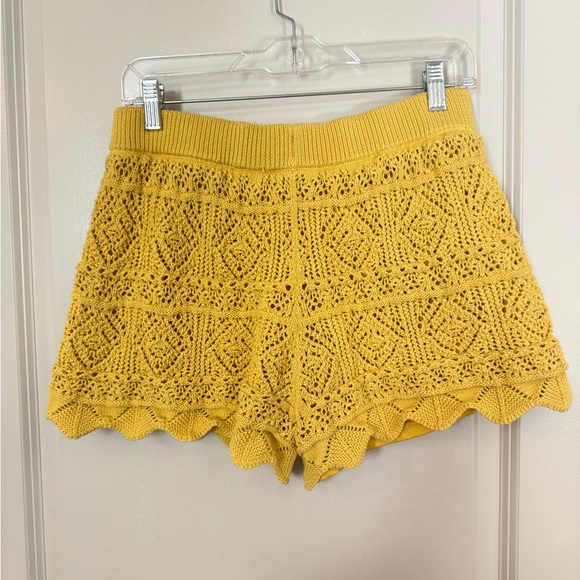 a new day Yellow High Waist Crochet Shorts - Picture 3 of 3